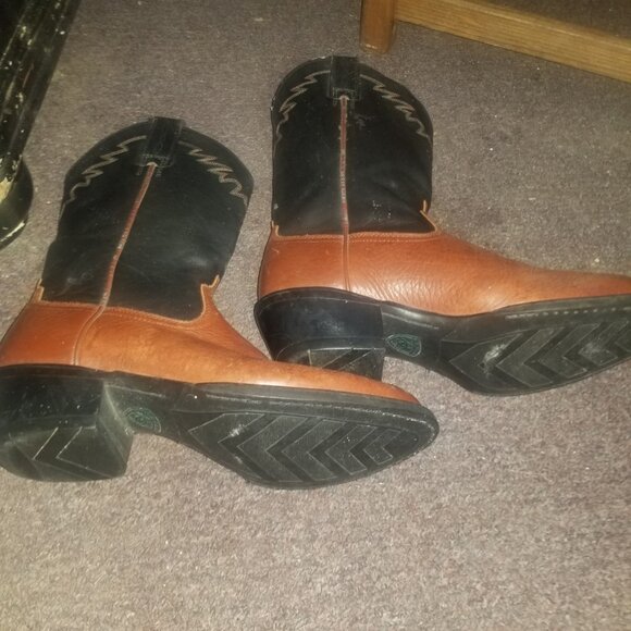 ARIAT EUC MENS 34693 WESTERN COWBOY LEATHER HEELED BOOTS - Picture 10 of 11